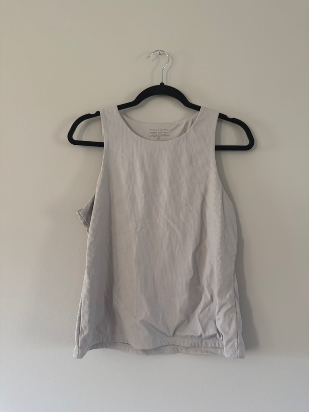 Tahari | Soft Gray Ribbed Tank Top